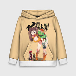 Толстовка-худи детская Nanatsu no Taizai, цвет: 3D-белый