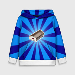 Толстовка-худи детская Глазированный сырок, цвет: 3D-белый