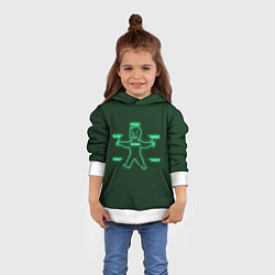 Толстовка-худи детская Vault-Boy HP, цвет: 3D-белый — фото 2