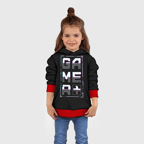 Детская толстовка Gamer / 3D-Красный – фото 4
