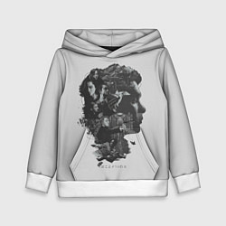 Толстовка-худи детская Inception, цвет: 3D-белый