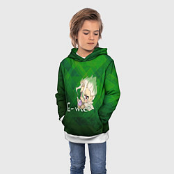 Толстовка-худи детская Доктор Стоун, цвет: 3D-белый — фото 2