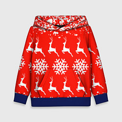 Толстовка-худи детская New Year, цвет: 3D-синий