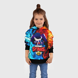 Толстовка-худи детская Brawl Stars Эдгар, цвет: 3D-черный — фото 2