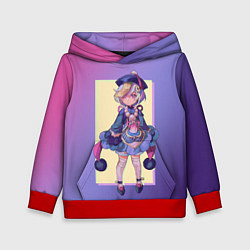 Толстовка-худи детская Genshin Impact, цвет: 3D-красный