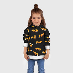 Толстовка-худи детская Лисы, цвет: 3D-белый — фото 2