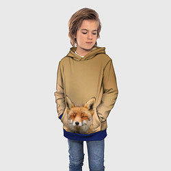 Толстовка-худи детская Милая лисичка, цвет: 3D-синий — фото 2