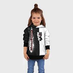 Толстовка-худи детская Monokuma, цвет: 3D-черный — фото 2