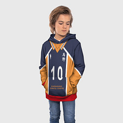 Толстовка-худи детская Волейбол!! ФОРМА ХИНАТЫ, цвет: 3D-красный — фото 2