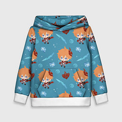 Толстовка-худи детская Чиби Чайльд, цвет: 3D-белый