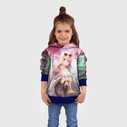 Толстовка-худи детская Эмилия и Пак, цвет: 3D-синий — фото 2