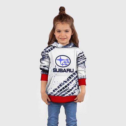 Детская толстовка SUBARU / 3D-Красный – фото 4