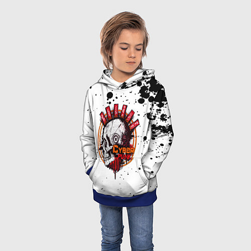 Детская толстовка Cyberpunk 2077 / 3D-Синий – фото 3