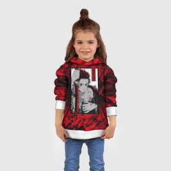 Толстовка-худи детская Клинок рассекающий демонов, цвет: 3D-белый — фото 2