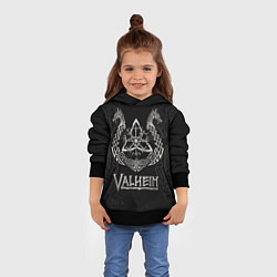 Толстовка-худи детская Valheim, цвет: 3D-черный — фото 2