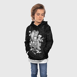 Толстовка-худи детская ДРАКОН DRAGON, цвет: 3D-белый — фото 2