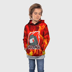 Толстовка-худи детская Among Us, цвет: 3D-меланж — фото 2