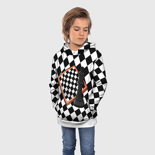 Детская толстовка Шахматы / 3D-Белый – фото 3