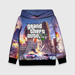 Толстовка-худи детская ЭКШЕН Grand Theft Auto V, цвет: 3D-черный