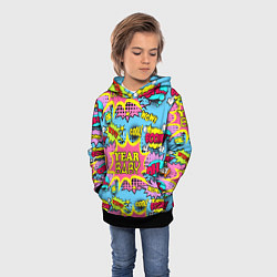 Толстовка-худи детская Year baby Pop art print, цвет: 3D-черный — фото 2