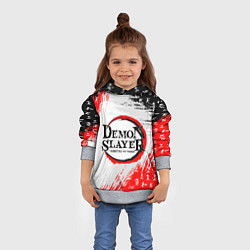 Толстовка-худи детская КЛИНОК, РАССЕКАЮЩИЙ ДЕМОНОВ, цвет: 3D-меланж — фото 2