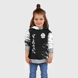 Толстовка-худи детская Черный клевер, цвет: 3D-меланж — фото 2