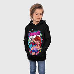 Толстовка-худи детская Friday Night Funkin, цвет: 3D-черный — фото 2