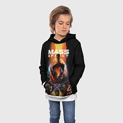 Толстовка-худи детская Mass effect, цвет: 3D-белый — фото 2