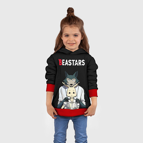 Детская толстовка Beastars Выдающиеся звери / 3D-Красный – фото 4