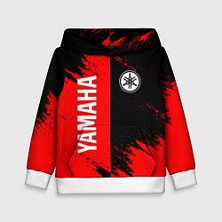 Толстовка-худи детская YAMAHA ЯМАХА, цвет: 3D-белый