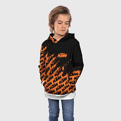 Толстовка-худи детская KTM КТМ, цвет: 3D-белый — фото 2