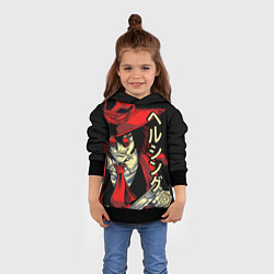 Толстовка-худи детская Хеллсинг, цвет: 3D-черный — фото 2