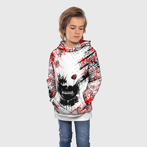 Детская толстовка ТОКИЙСКИЙ ГУЛЬ КЕН КАНЕКИ / 3D-Белый – фото 3