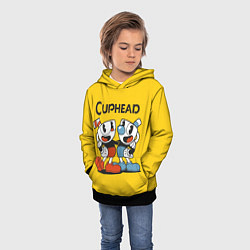 Толстовка-худи детская CUPHEAD, цвет: 3D-черный — фото 2