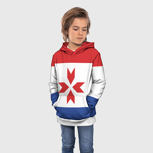 Детская толстовка Мордовия / 3D-Белый – фото 3