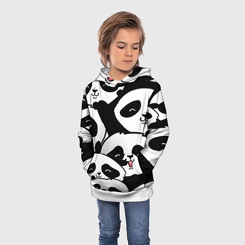 Детская толстовка Панды / 3D-Белый – фото 3