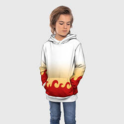 Толстовка-худи детская ШИНДЖУРО РЕНГОКУ KNY, цвет: 3D-белый — фото 2