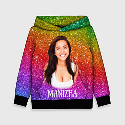 Толстовка-худи детская Manizha Радужные блестки, цвет: 3D-черный