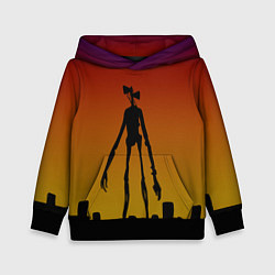 Толстовка-худи детская СИРЕНОГОЛОВЫЙ МОНСТР, цвет: 3D-черный