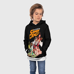 Толстовка-худи детская Шаман Кинг Ремейк аниме, цвет: 3D-белый — фото 2