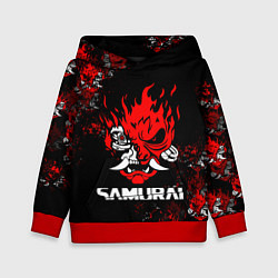 Толстовка-худи детская SAMURAI CYBERPUNK 2077, цвет: 3D-красный