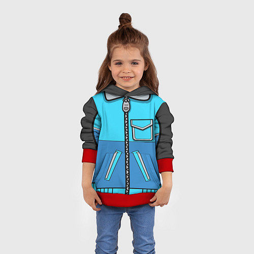 Детская толстовка Куртка / 3D-Красный – фото 4