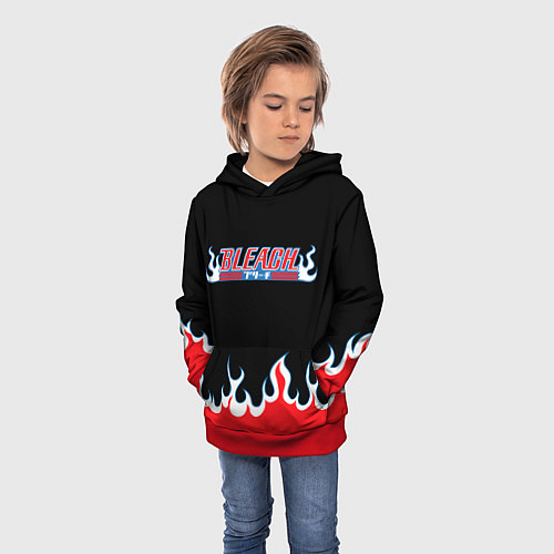 Детская толстовка BLEACH FLAME БЛИЧ ПЛАМЯ / 3D-Красный – фото 3
