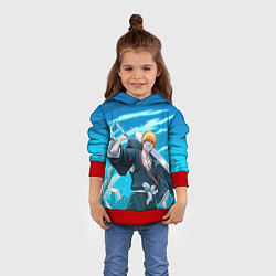 Толстовка-худи детская Bleach-Ichigo, цвет: 3D-красный — фото 2