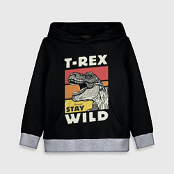 Толстовка-худи детская T-rex Wild, цвет: 3D-меланж