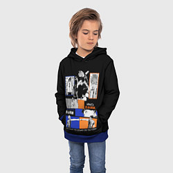 Толстовка-худи детская Хината и Кагеяма, цвет: 3D-синий — фото 2