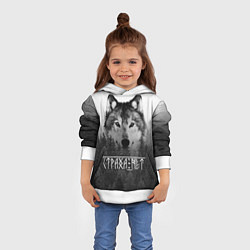 Толстовка-худи детская СТРАХА НЕТ СЛАВЯНЕ, цвет: 3D-белый — фото 2