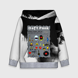 Толстовка-худи детская Daft punk modern, цвет: 3D-меланж