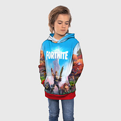 Толстовка-худи детская Fortnite Новая Глава, цвет: 3D-красный — фото 2