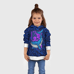 Толстовка-худи детская Кит мечтатель The dreamer, цвет: 3D-белый — фото 2